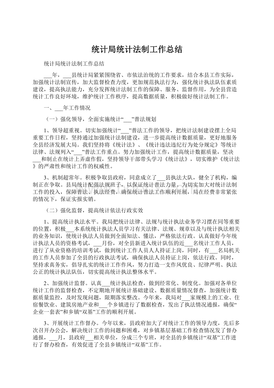 统计局统计法制工作总结Word格式文档下载.docx_第1页