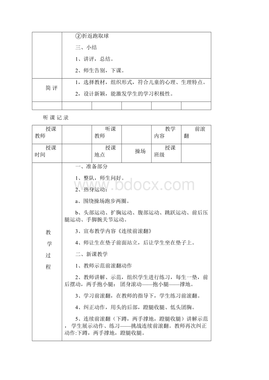 体育听课记录全Word格式文档下载.docx_第2页