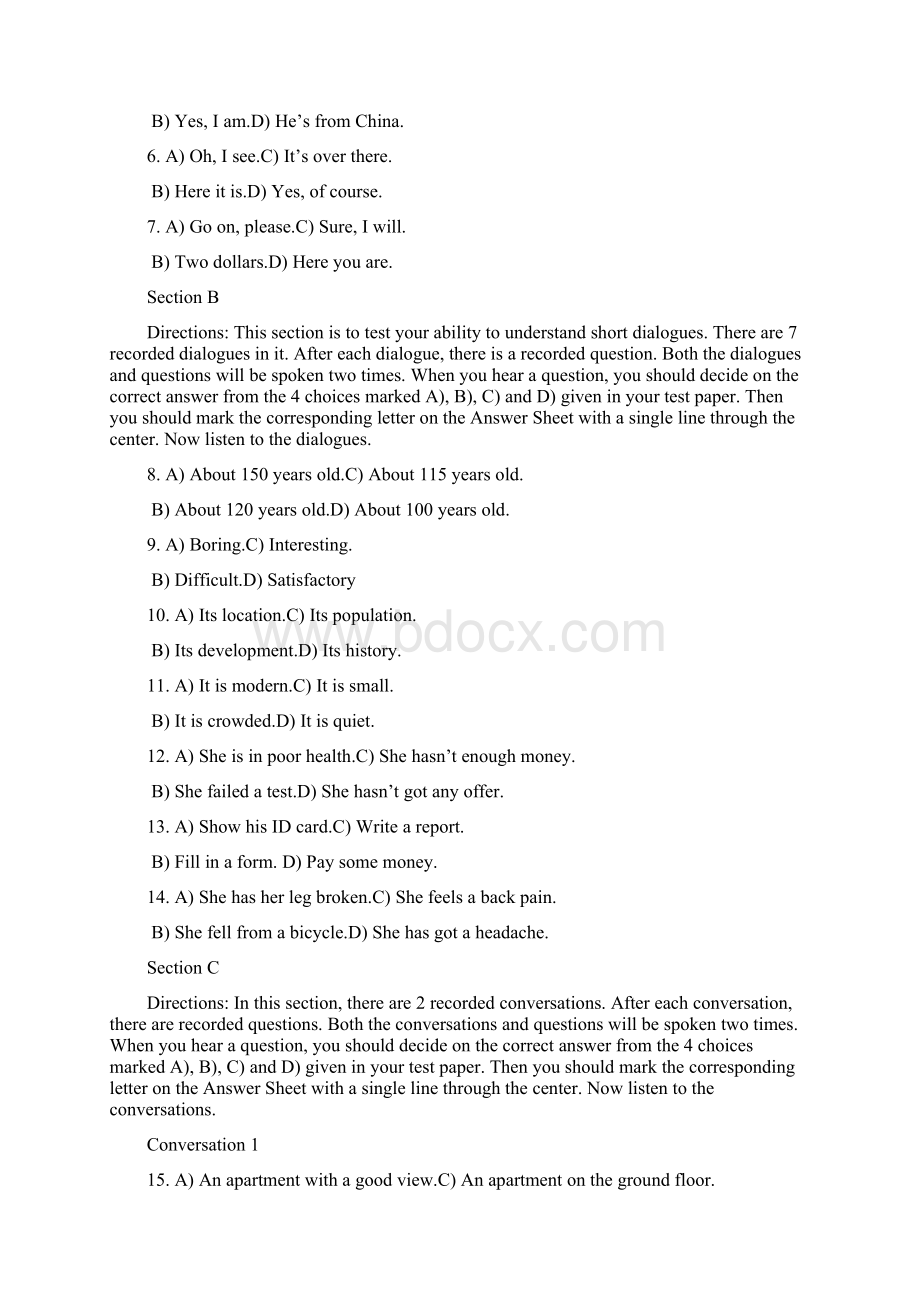 高等学校英语应用能力考试B级真题之欧阳索引创编Word下载.docx_第2页