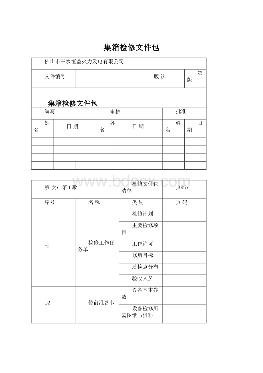 集箱检修文件包Word下载.docx