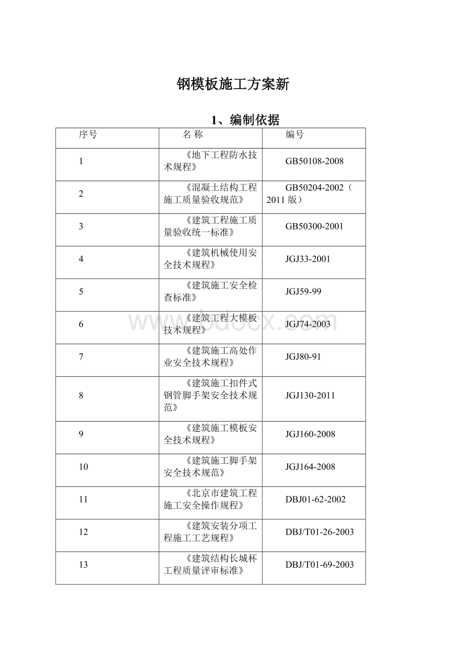 钢模板施工方案新.docx_第1页