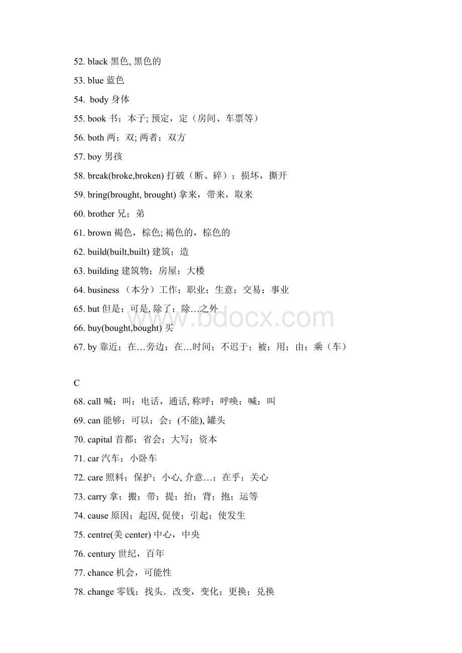 中考英语常考的500个高频词汇.docx_第3页