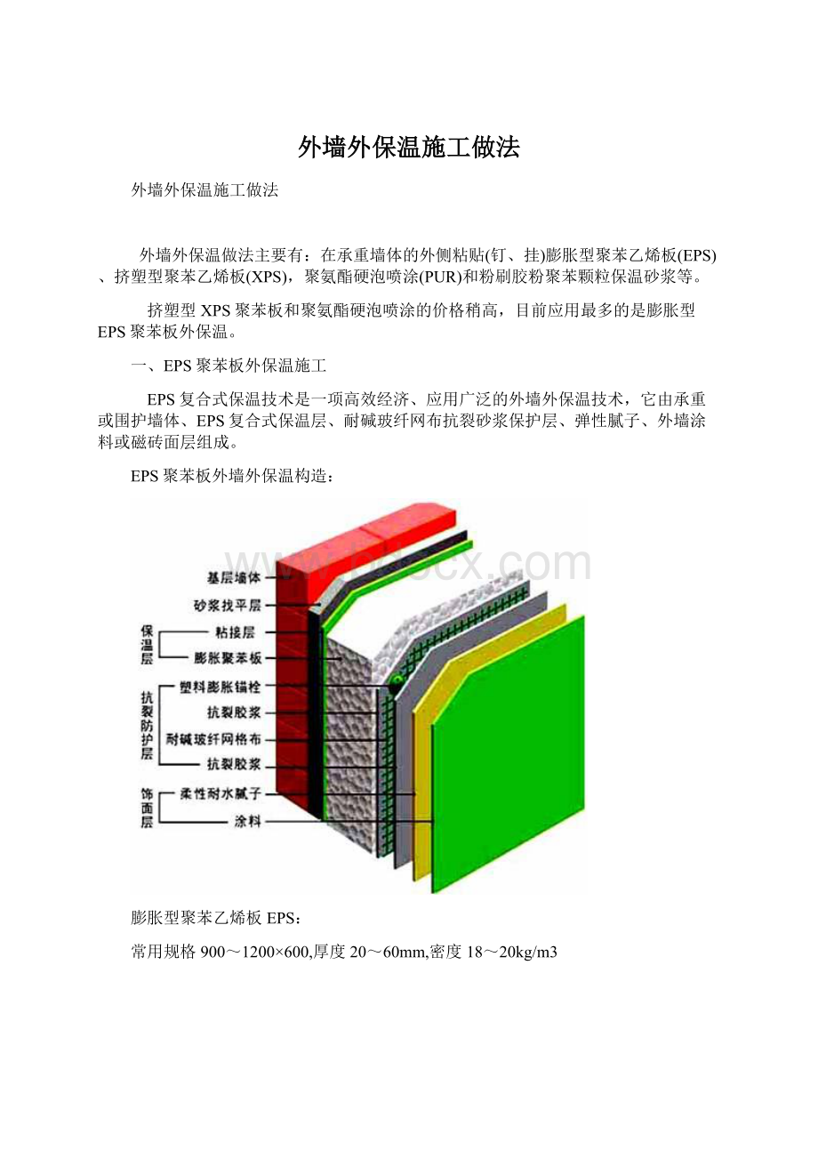 外墙外保温施工做法Word格式.docx_第1页