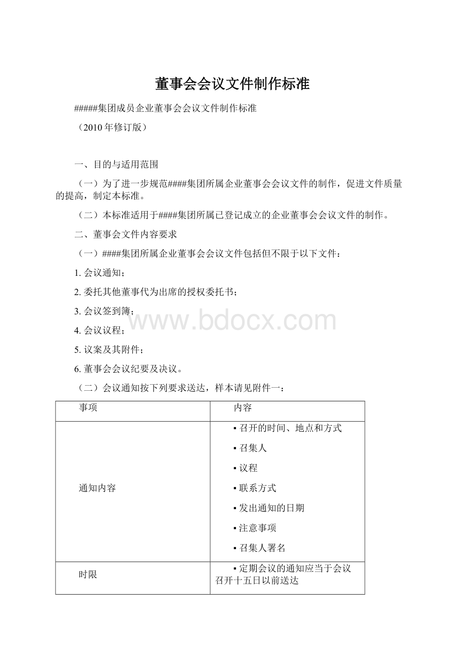 董事会会议文件制作标准.docx_第1页