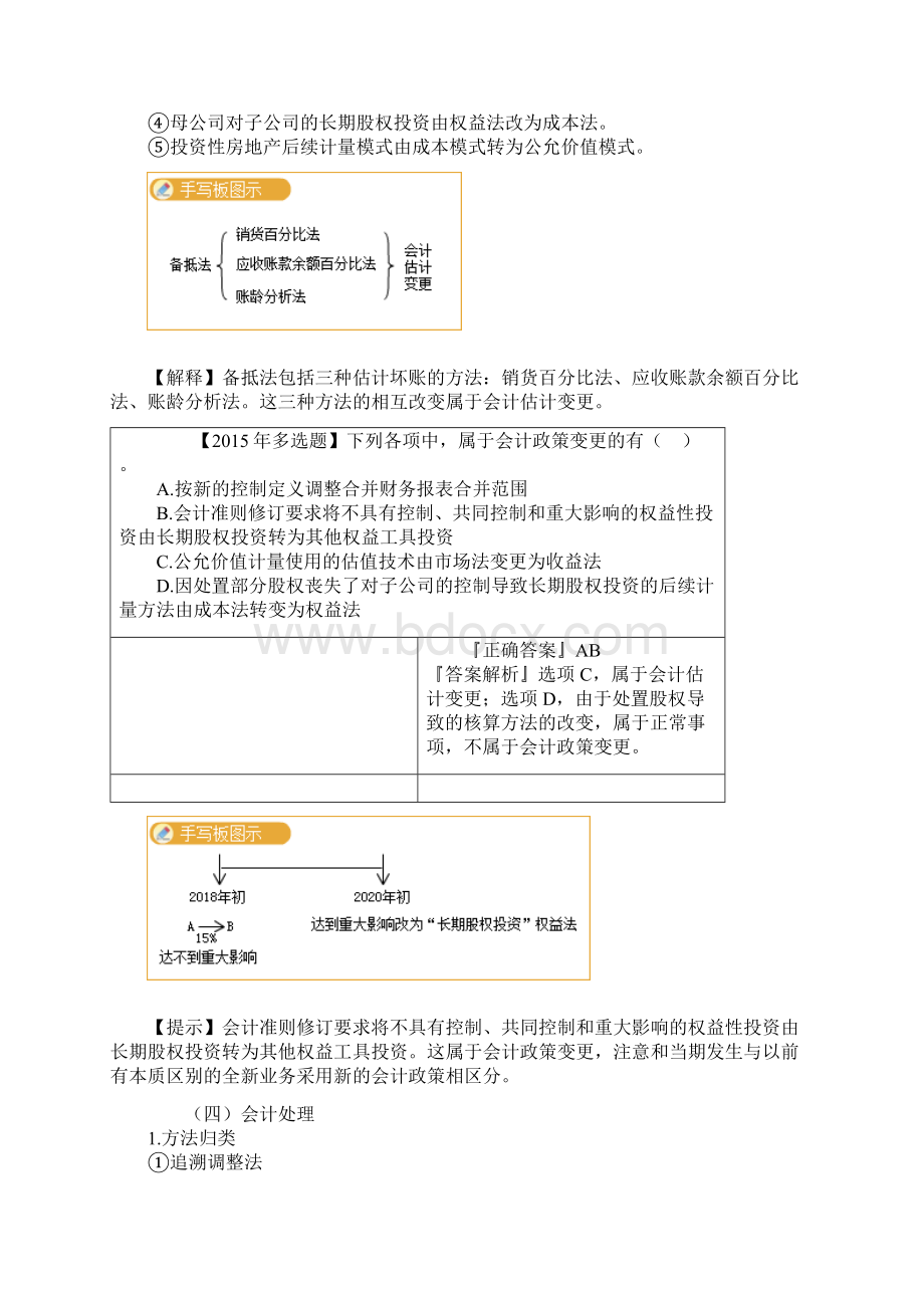 注册会计师培训资料《会计》第2章 会计政策会计估计及其变更和差错更正.docx_第3页