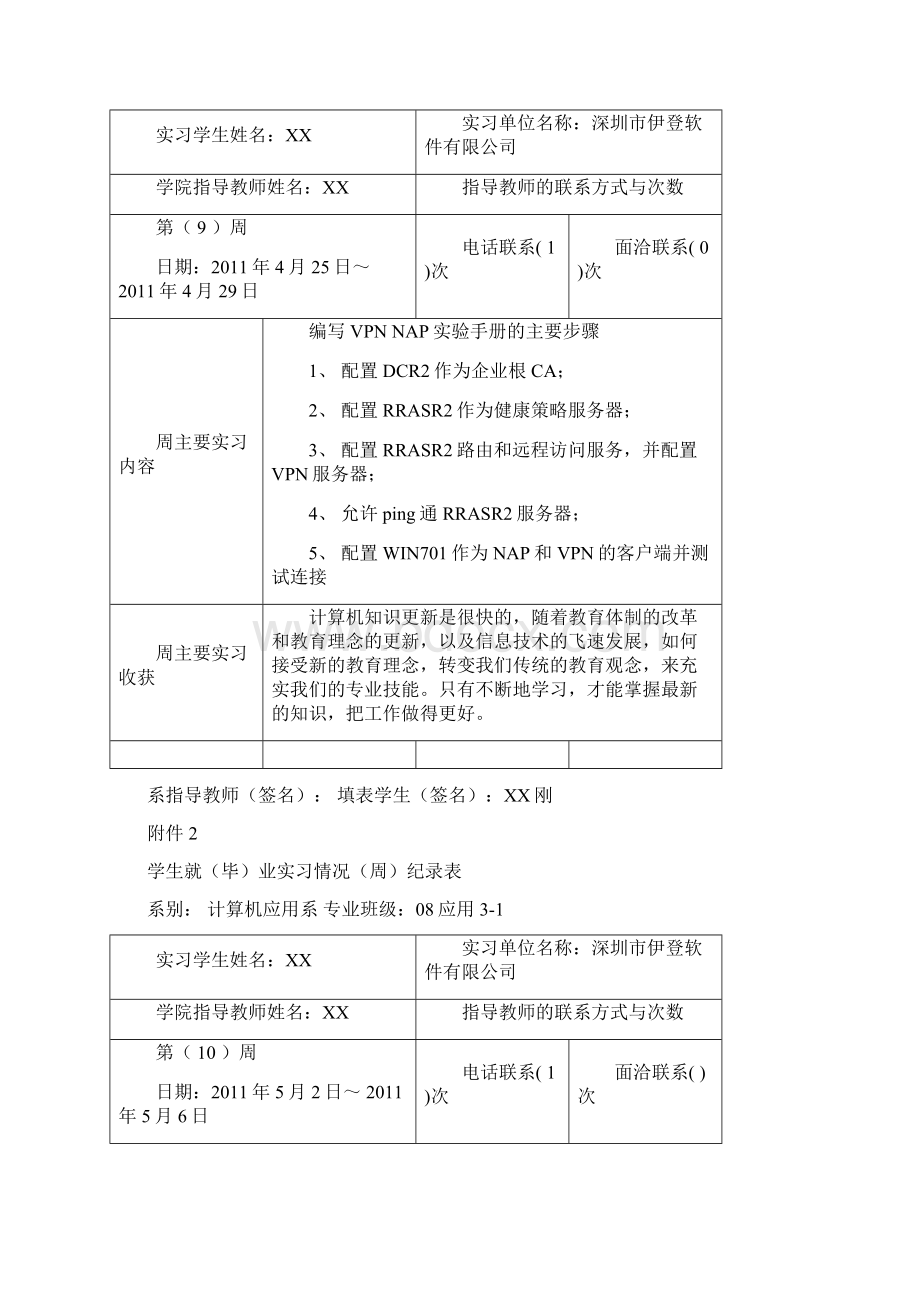 毕业就业实习情况记录模板及心得体会.docx_第3页