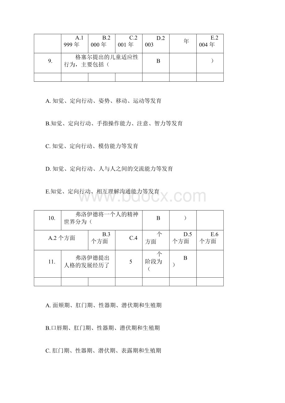 人体发育学练习题含答案.docx_第3页