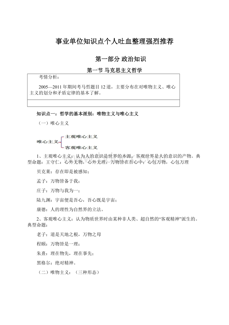 事业单位知识点个人吐血整理强烈推荐.docx