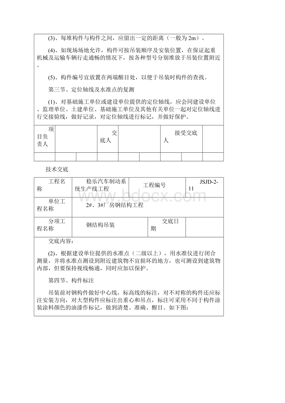 钢结构安装技术交底Word文档下载推荐.docx_第2页