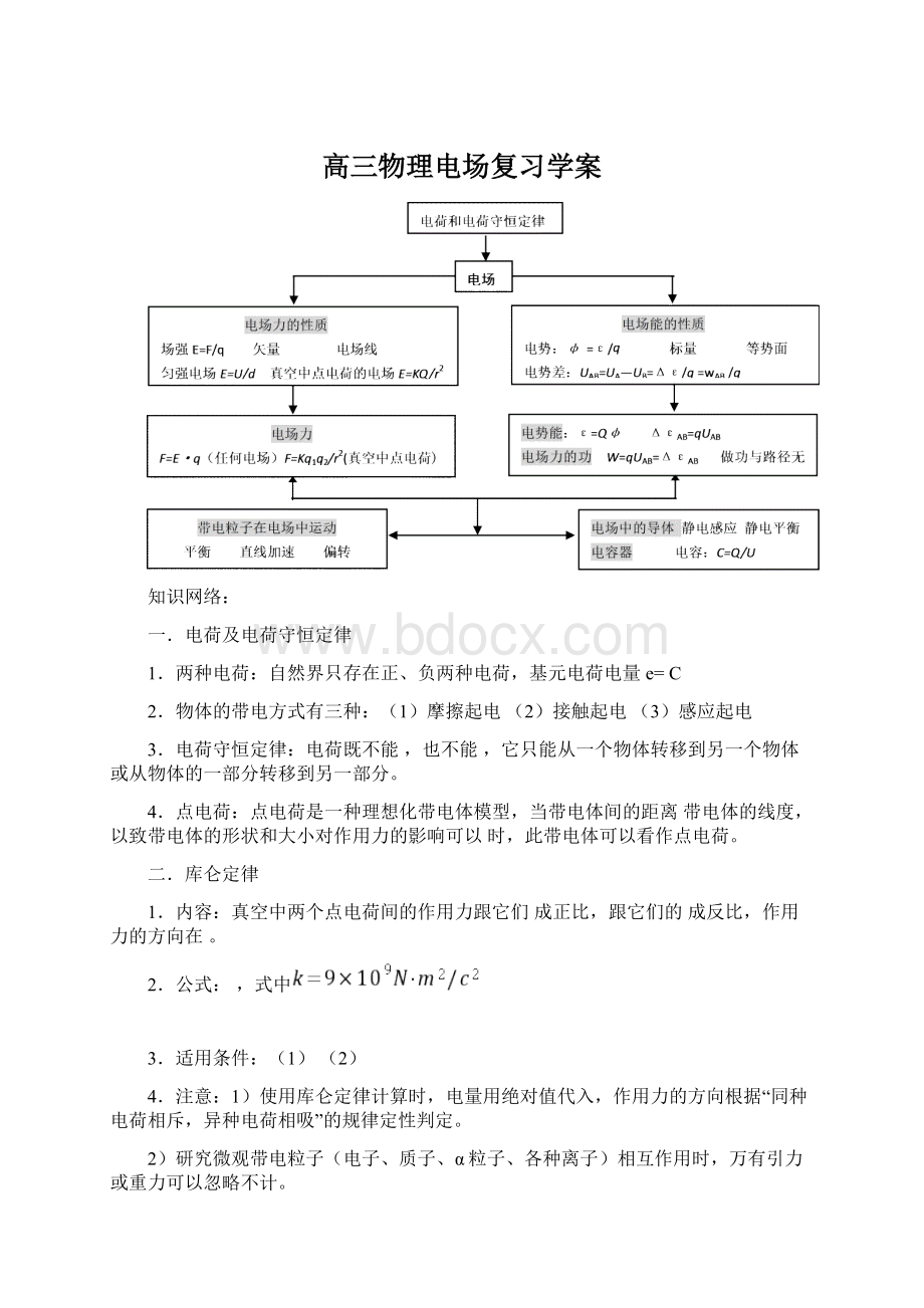 高三物理电场复习学案.docx_第1页