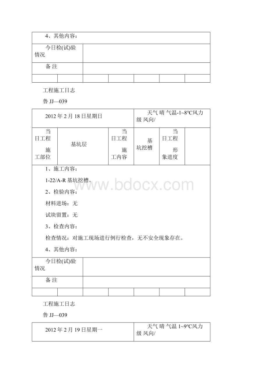 鲁JJ039工程施工日志7#东文档格式.docx_第3页