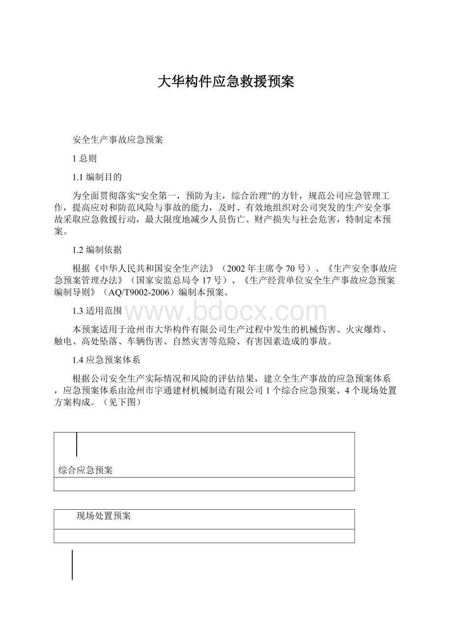 大华构件应急救援预案.docx_第1页