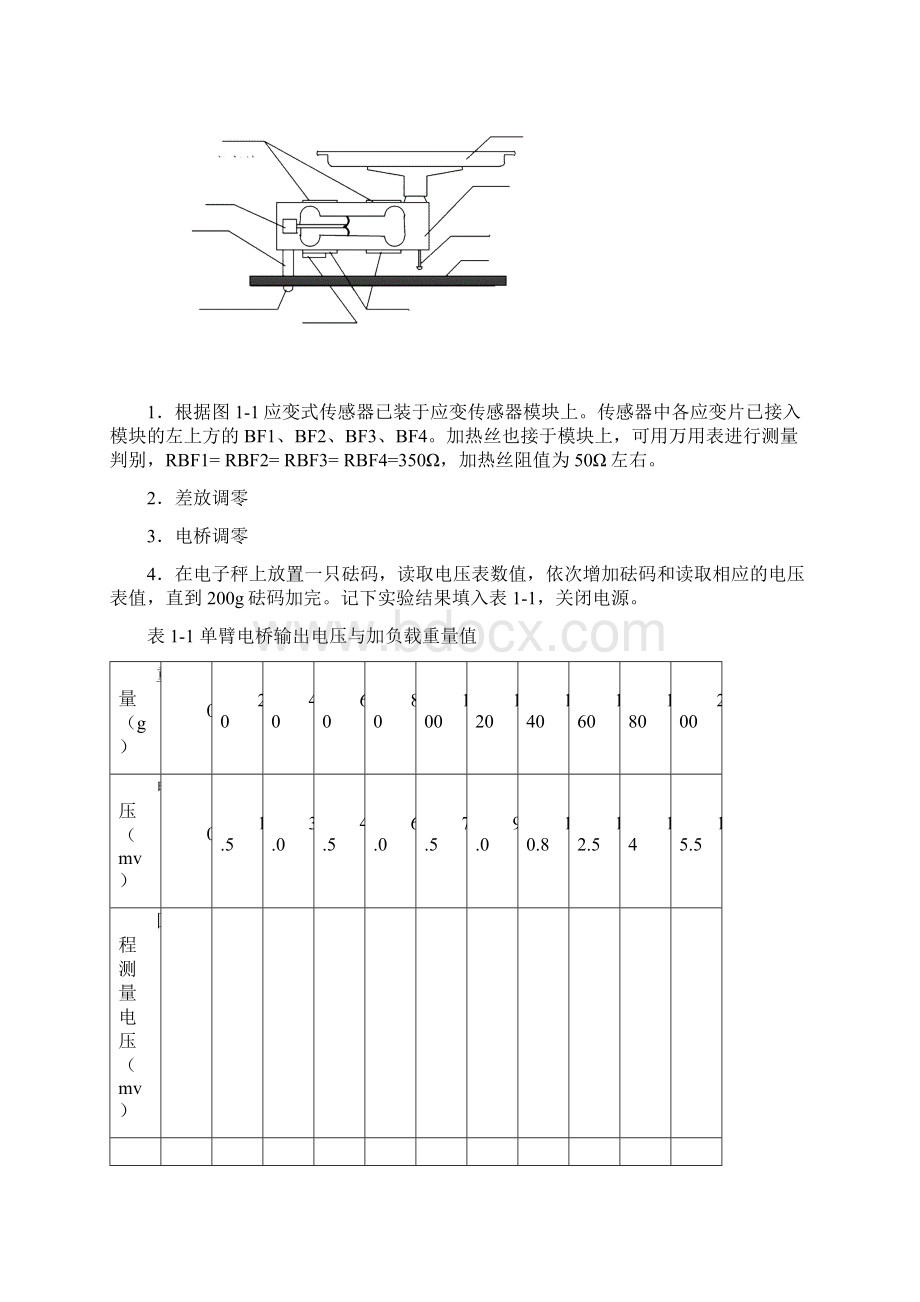 实验一金属箔式应变片实验报告修订版.docx_第3页