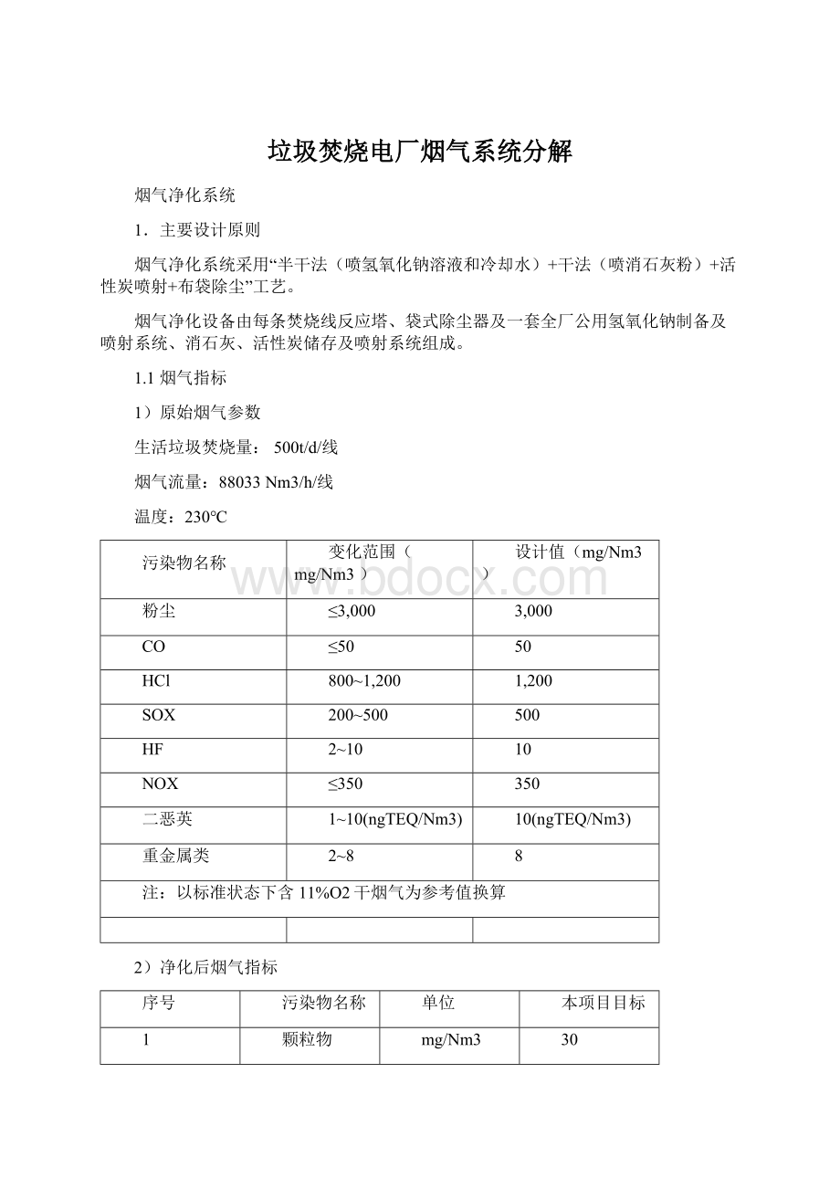 垃圾焚烧电厂烟气系统分解.docx