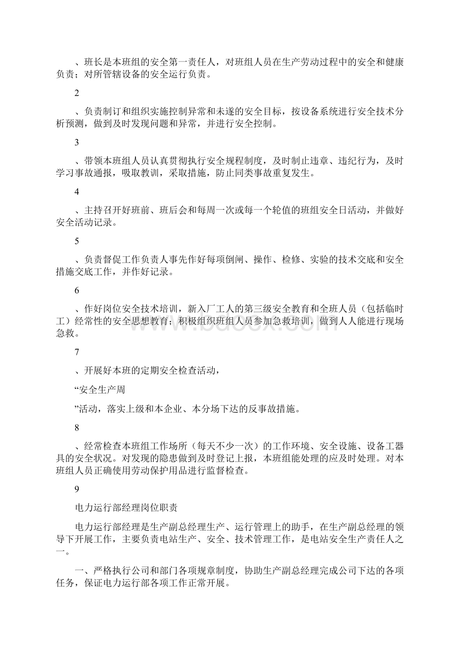 电厂主任岗位职责Word格式文档下载.docx_第3页