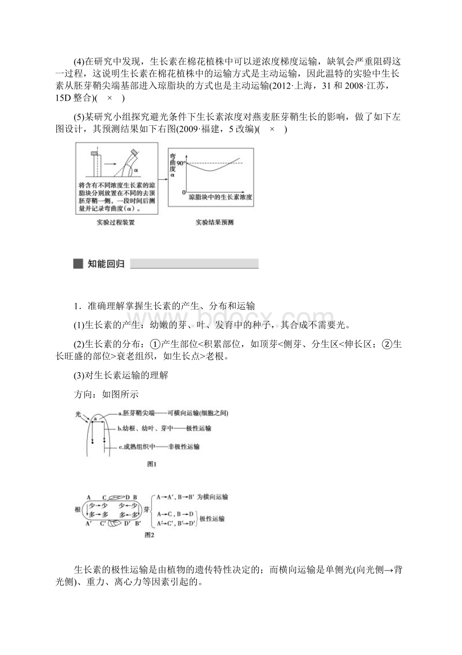 高三最后三个月步步高知识专题强化专题10植物的激素调节.docx_第2页