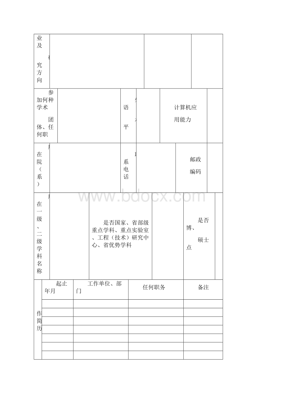 高校青蓝工程中青年学术带头人培养对象推荐表.docx_第2页