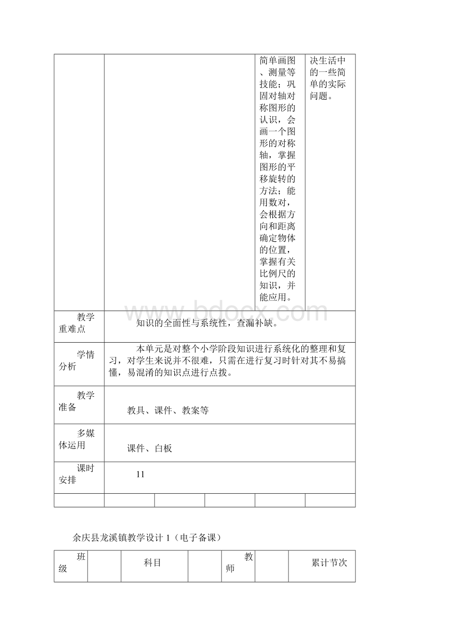 小学六年级整理复习教学设计.docx_第2页