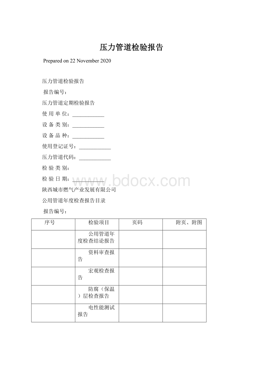 压力管道检验报告Word文档下载推荐.docx