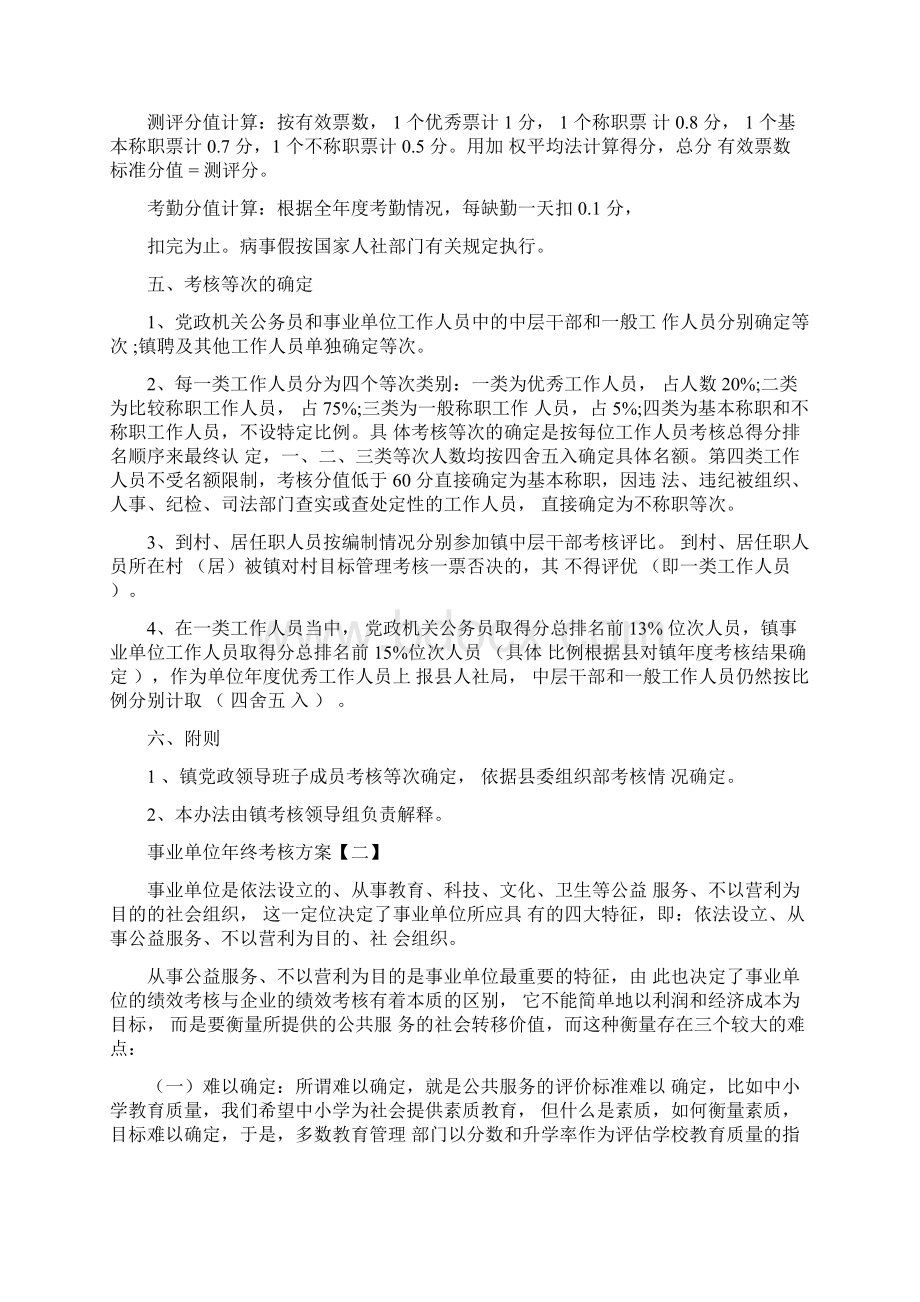 完整事业单位年终考核方案事业单位年终考核方案大全推荐文档.docx_第2页