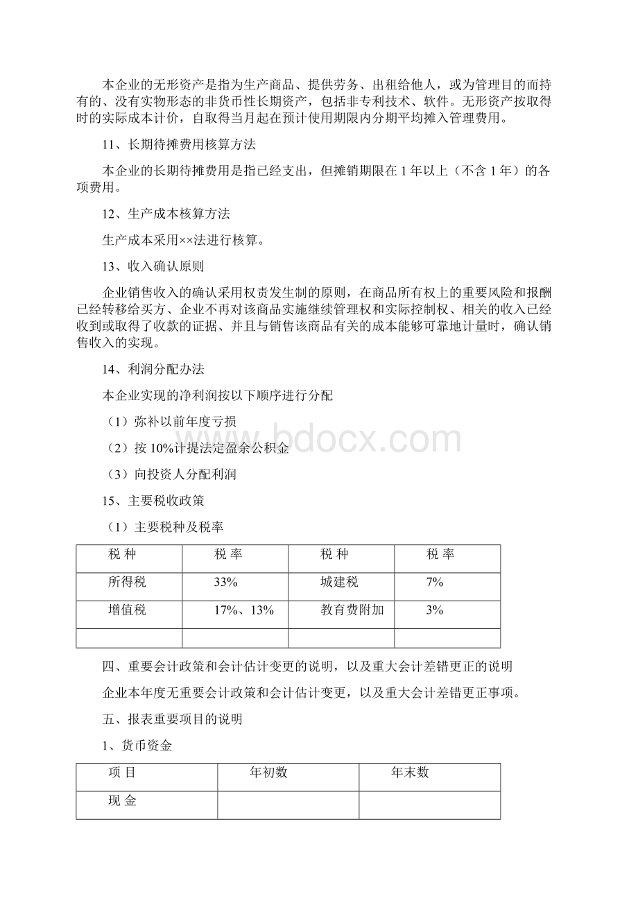 财务报表及附注模板汇总文档格式.docx_第3页