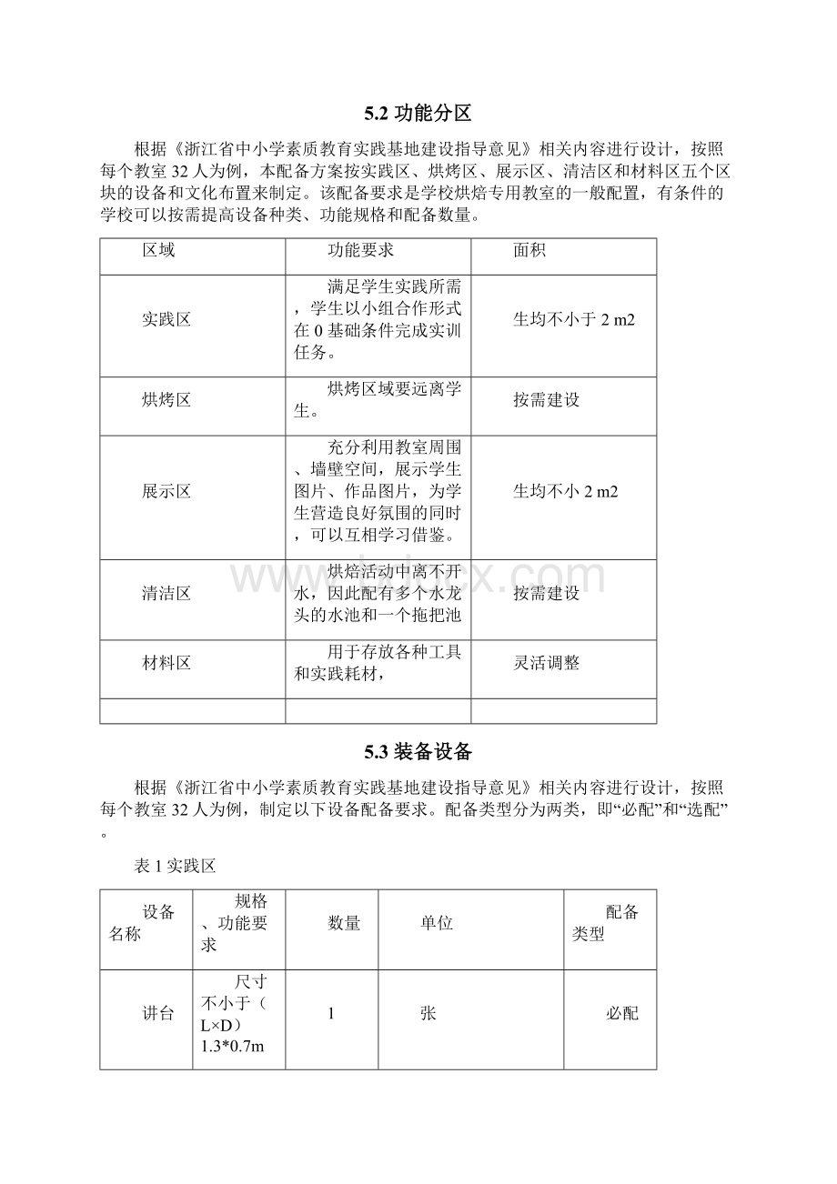 浙江综合实践基地烘焙教室装备指导意见.docx_第3页