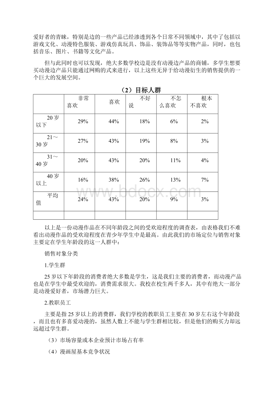 漫画店的创业项目实施计划书Word格式文档下载.docx_第2页