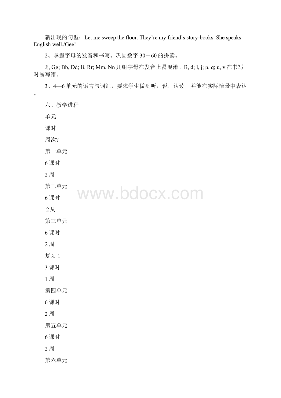 四年级下册英语全部教案可作听课记录完整版.docx_第3页