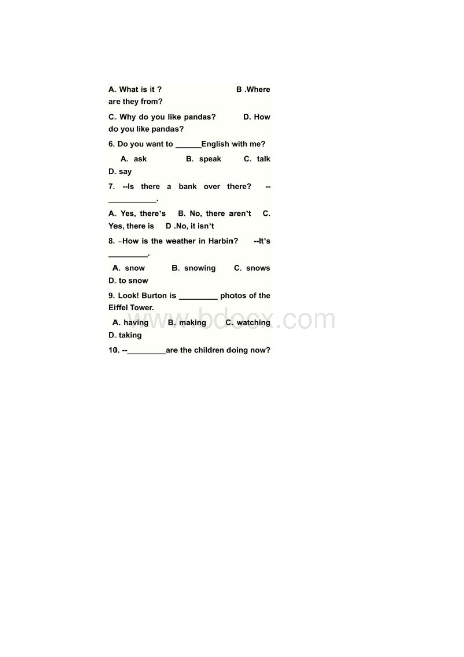沪教版七年级英语下册试题及答案.docx_第2页
