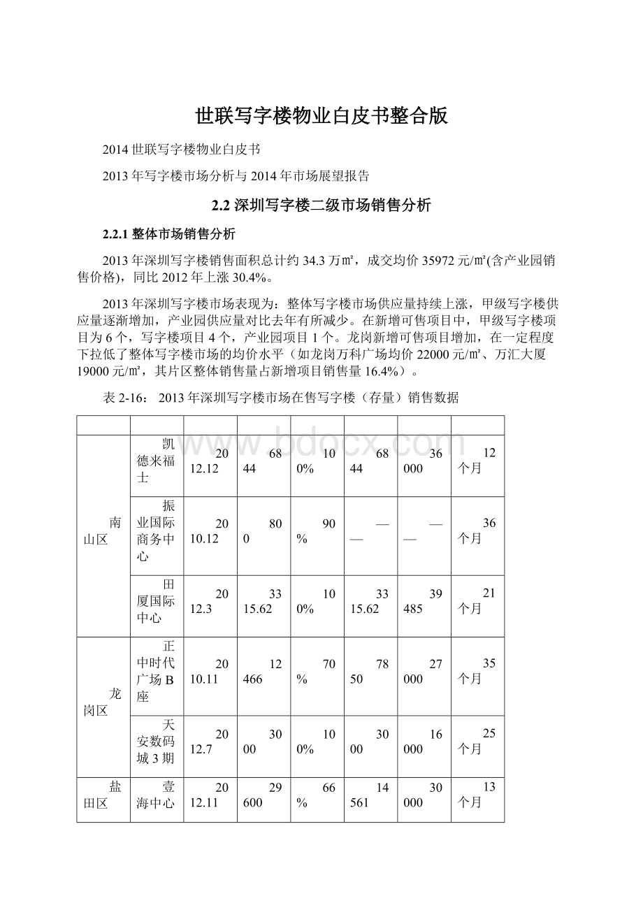 世联写字楼物业白皮书整合版.docx