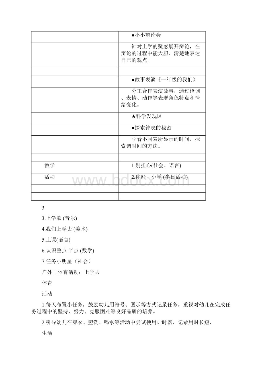 幼儿园大班有效衔接主题《我要上小学》课程设计Word文件下载.docx_第3页