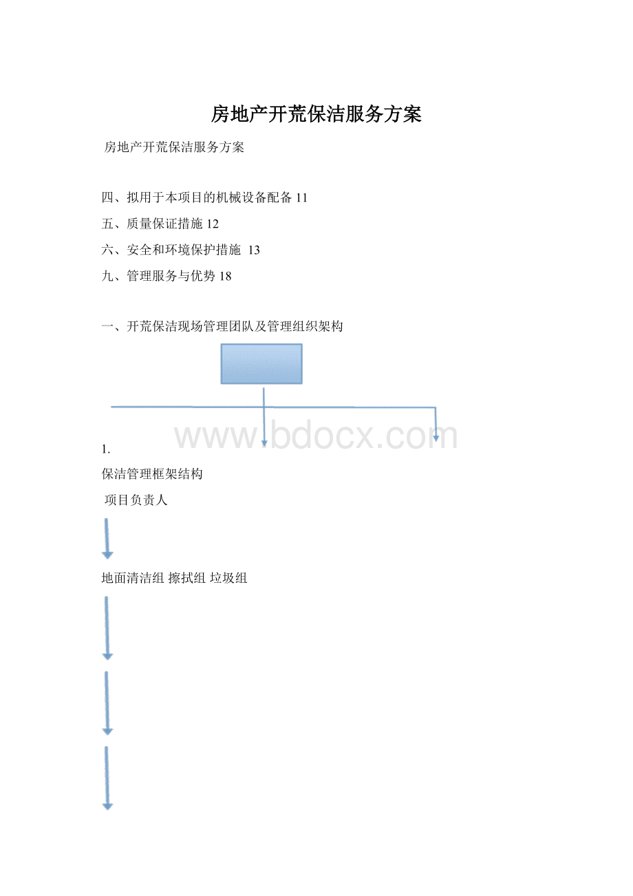 房地产开荒保洁服务方案Word格式.docx