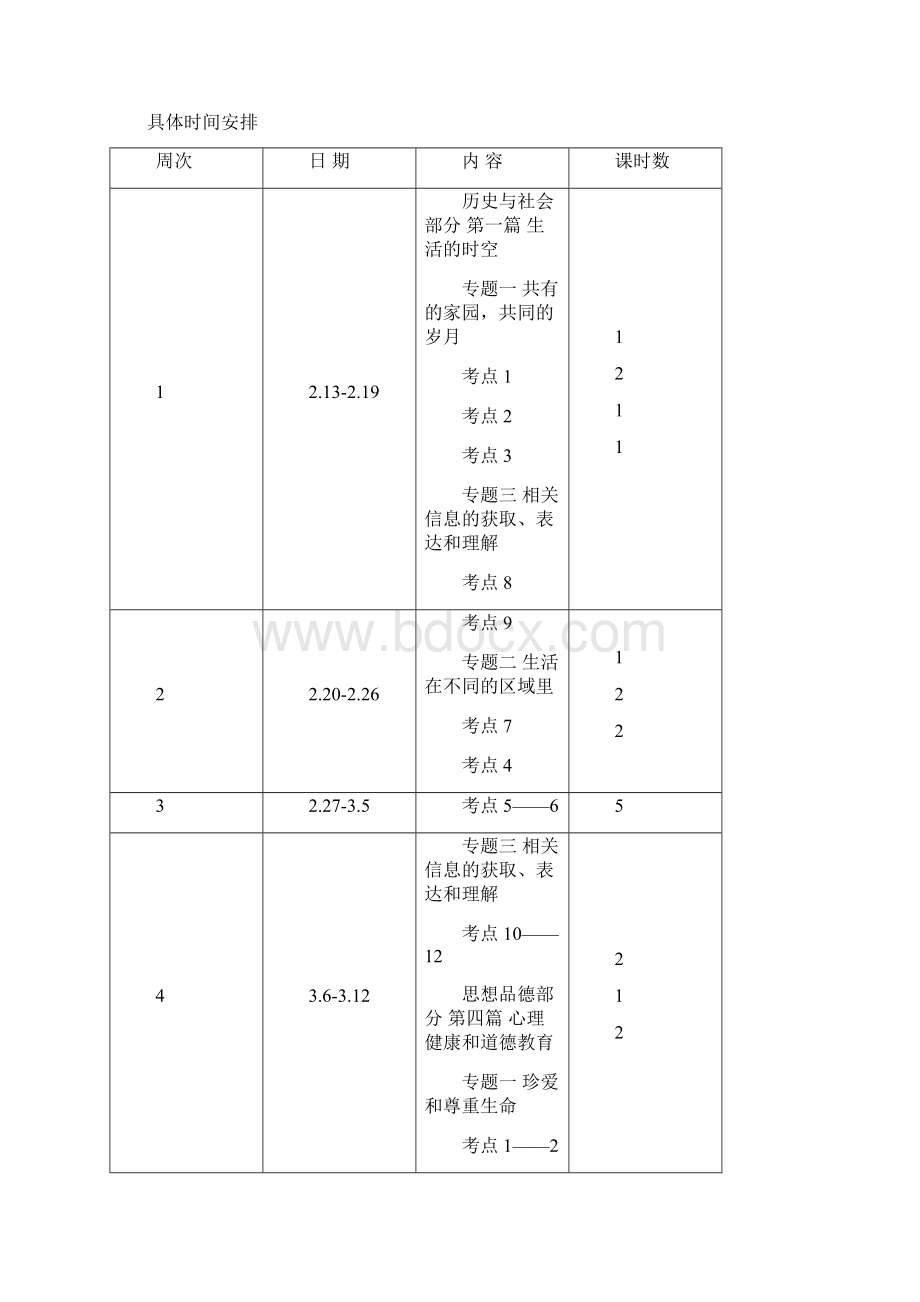 中考社会思品复习计划.docx_第2页