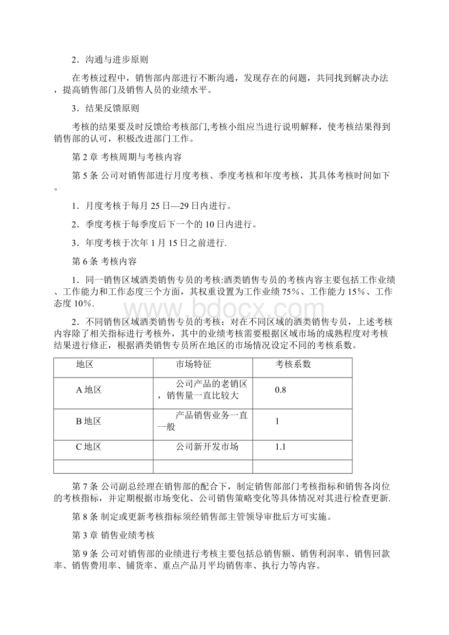 白酒行业销售部考核制度设计.docx_第2页