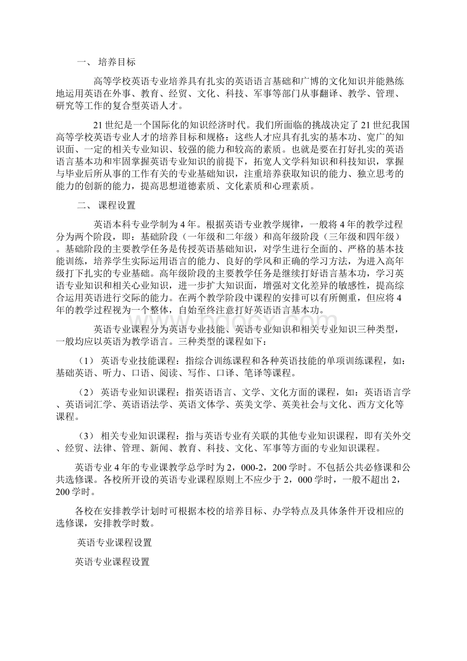 高等学校英语专业教学大纲.docx_第2页