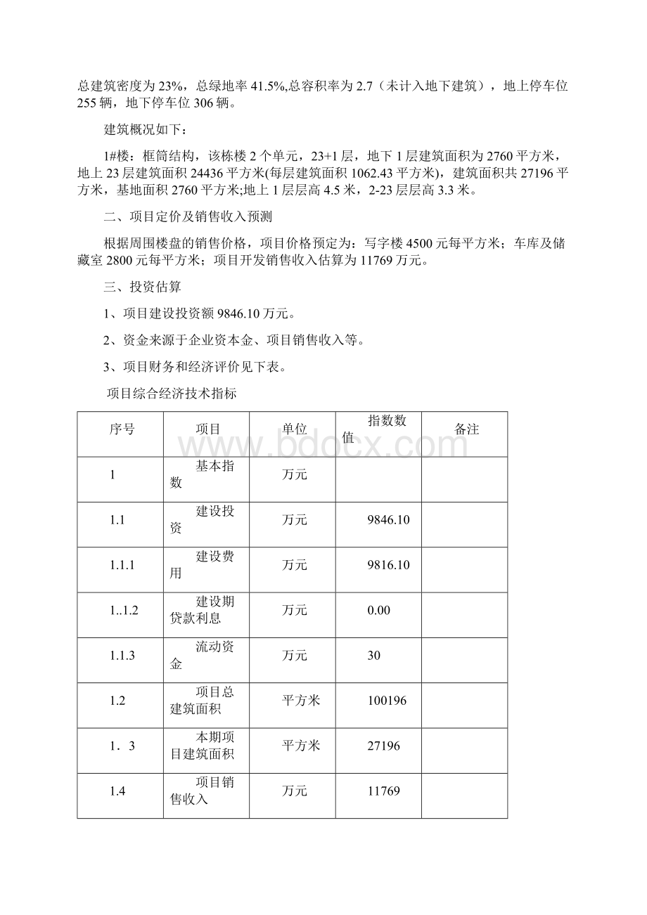 写字楼项目申请报告.docx_第2页