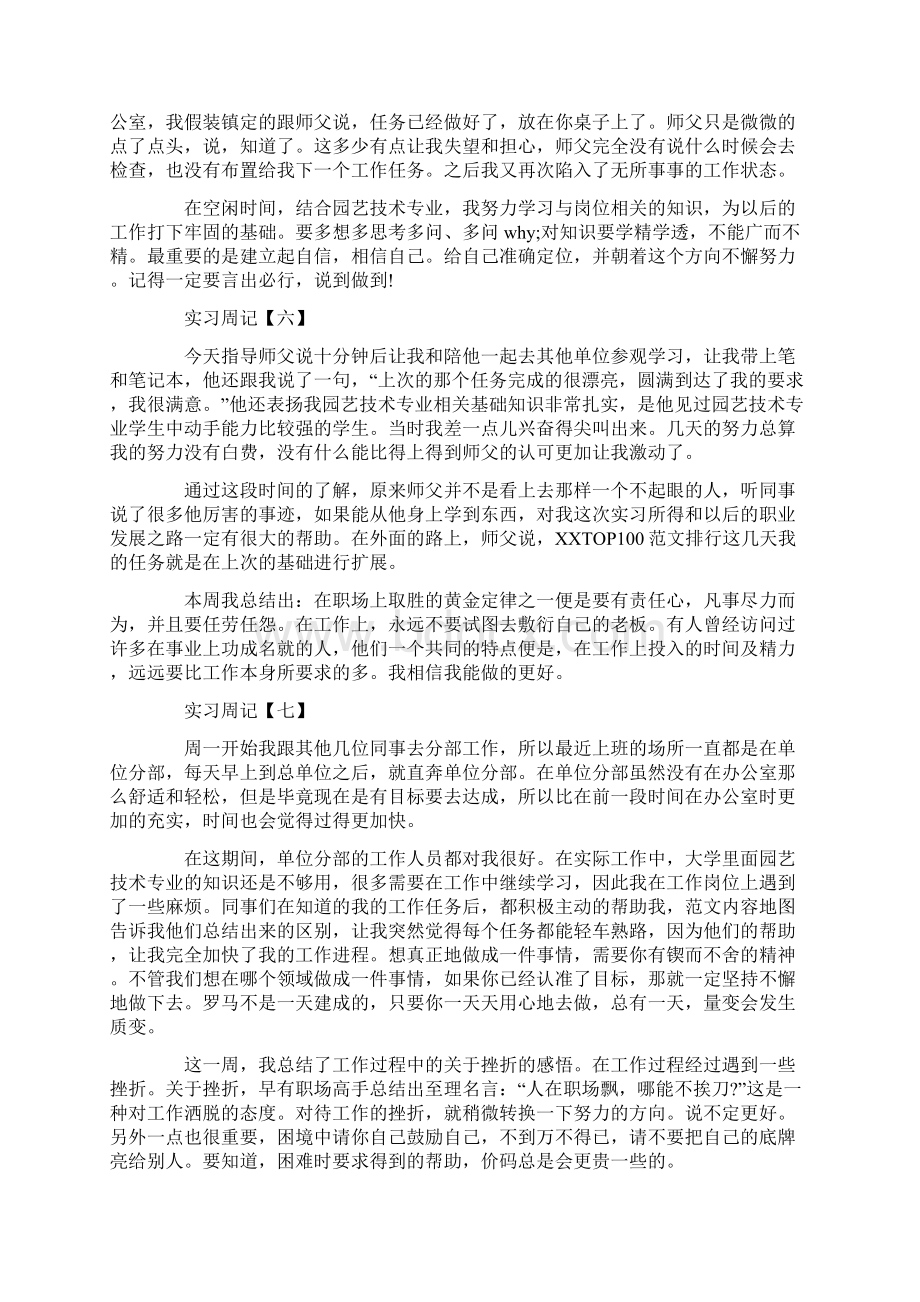 园艺技术专业大学生毕业实习周记范文.docx_第3页