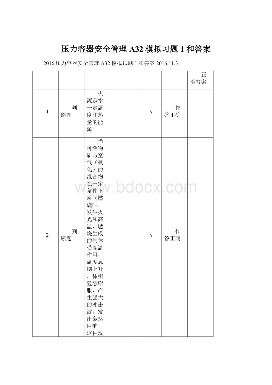 压力容器安全管理A32模拟习题1和答案文档格式.docx_第1页