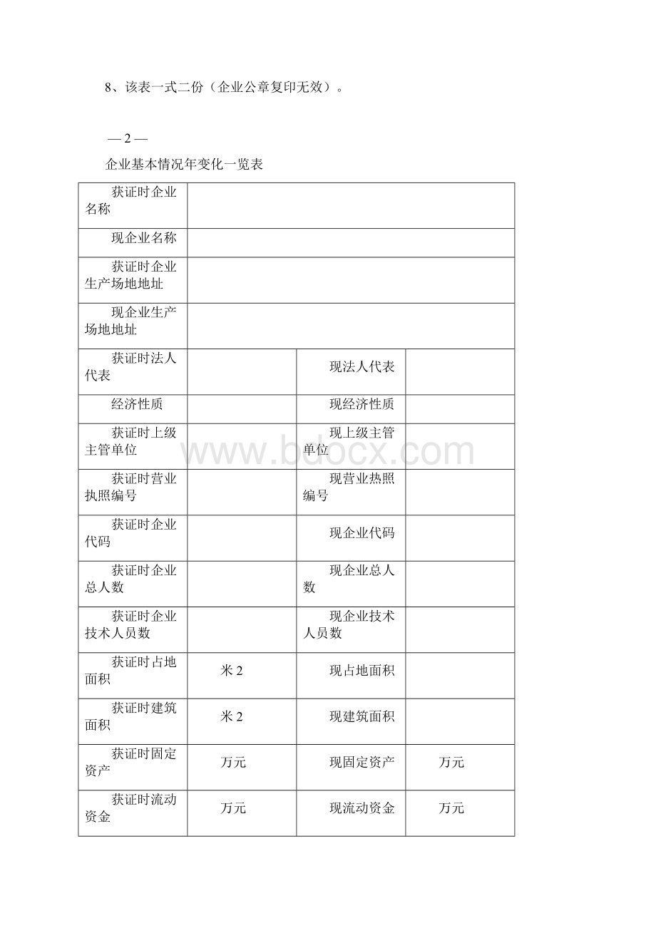 全国工业产品生产许可证年审自查表下载.docx_第2页