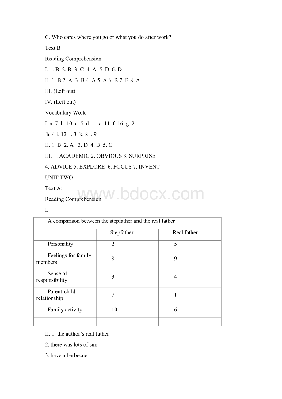 全新版大学英语第二版预备级综合教程课后答案解析.docx_第3页