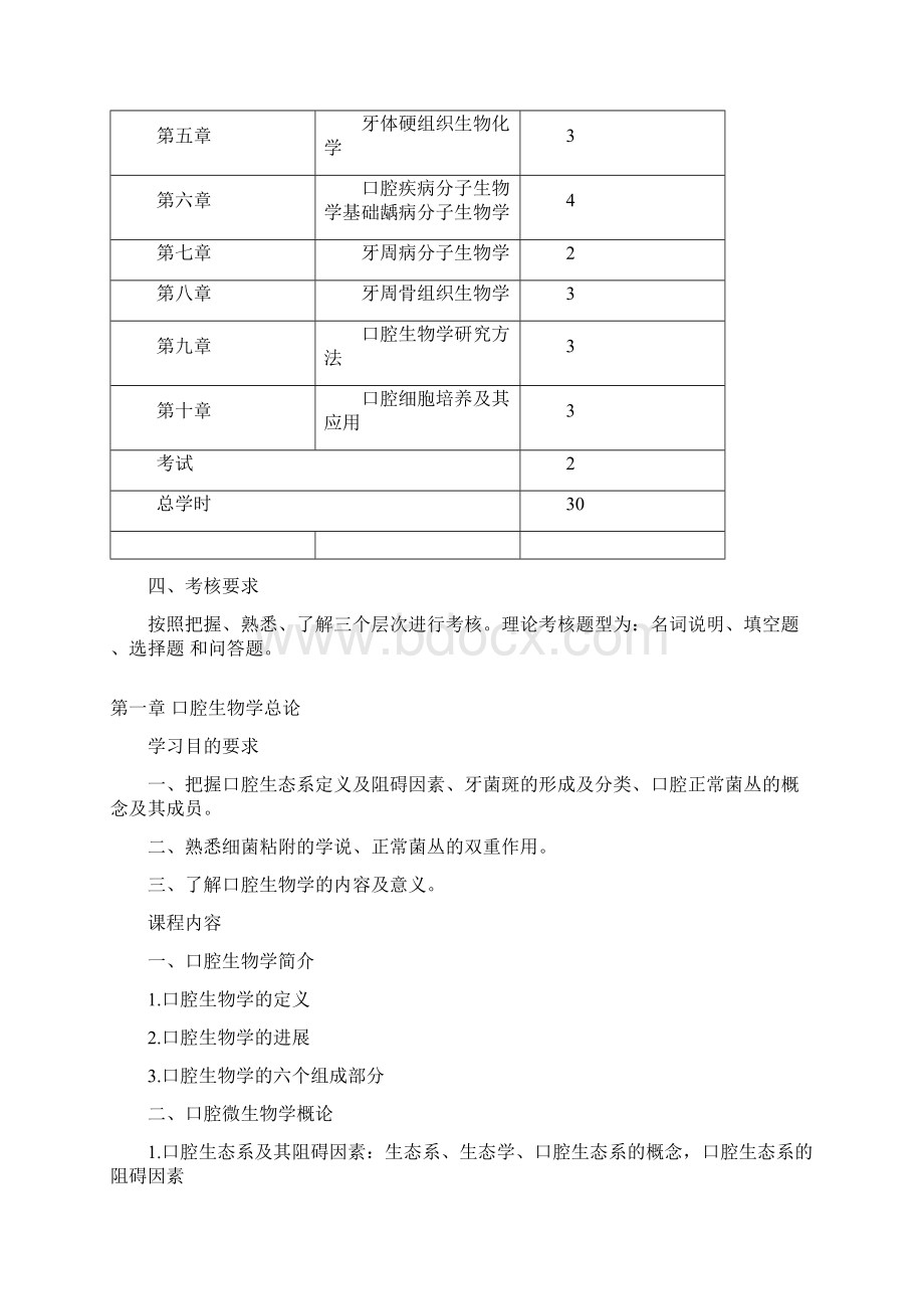 口腔生物学课程教学大纲.docx_第2页