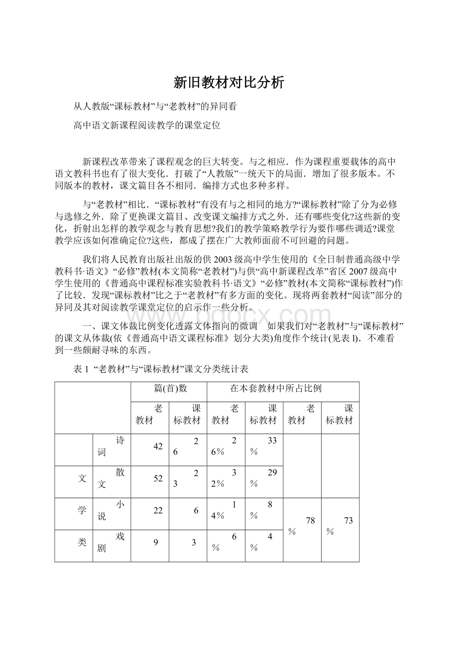 新旧教材对比分析.docx