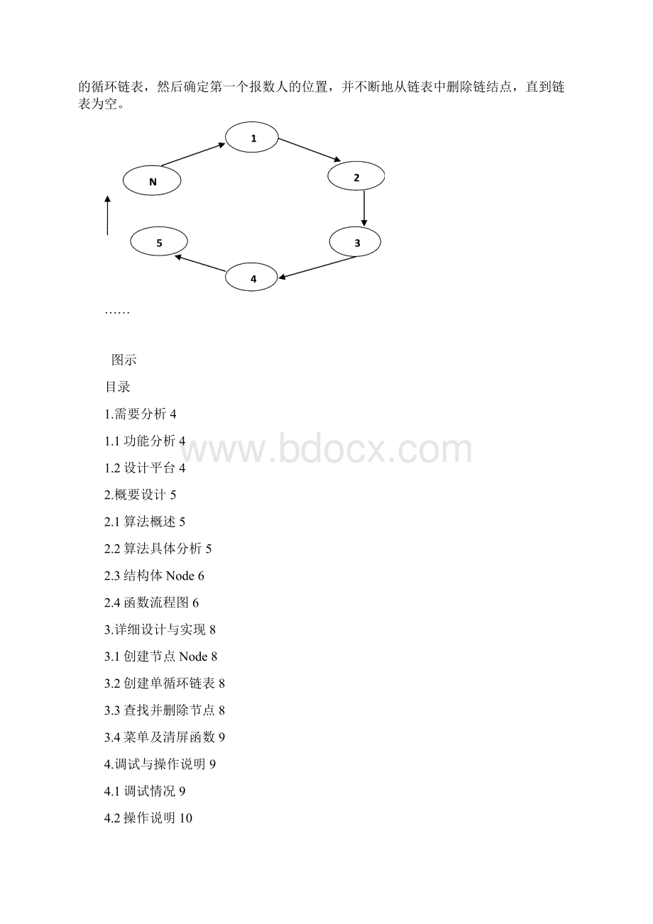 约瑟夫环问题课程设计报告成果.docx_第2页