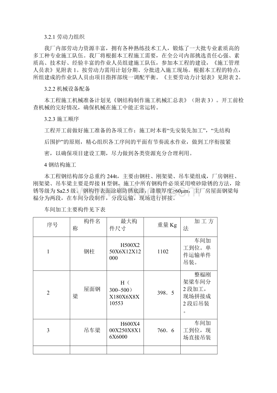 钢结构车间施工方案secretWord文档下载推荐.docx_第3页