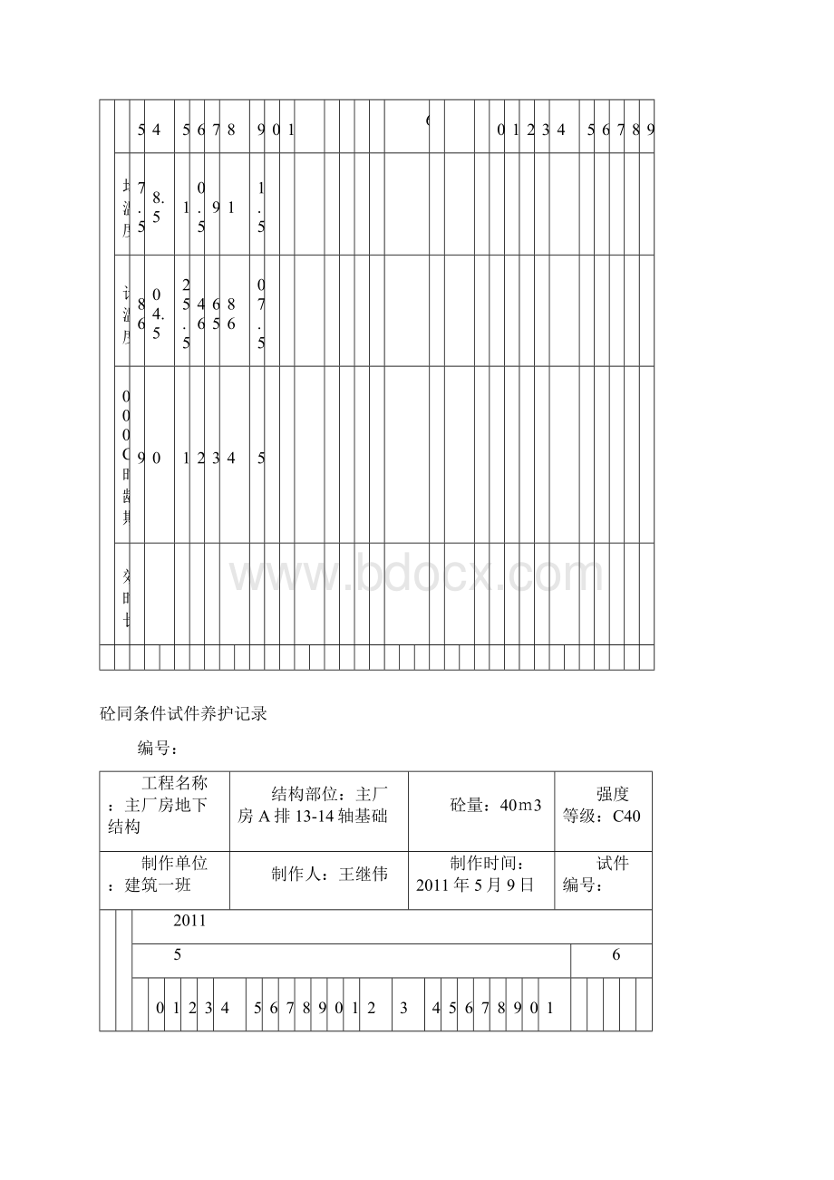 混凝土同条件试件养护记录.docx_第2页