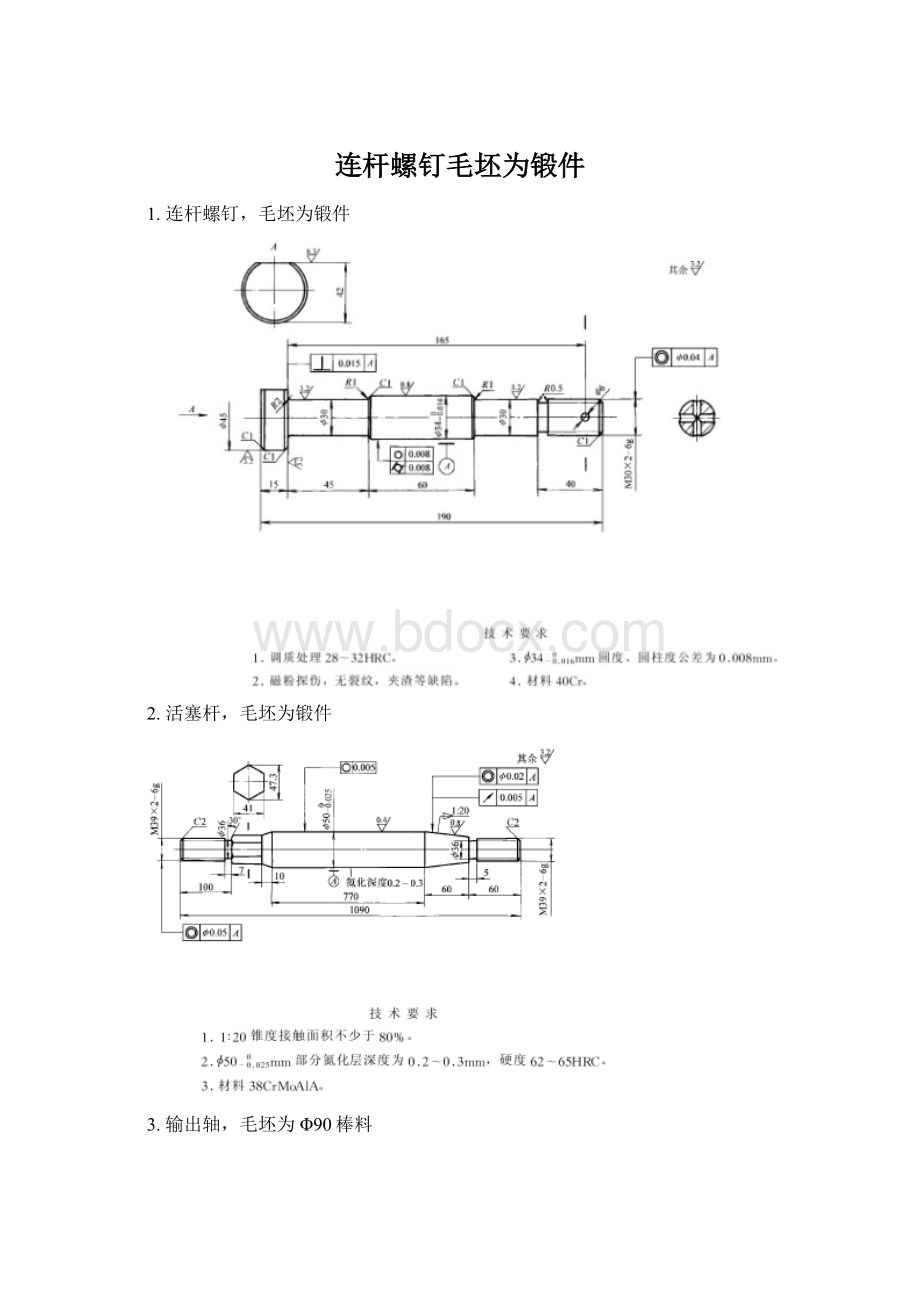 连杆螺钉毛坯为锻件.docx