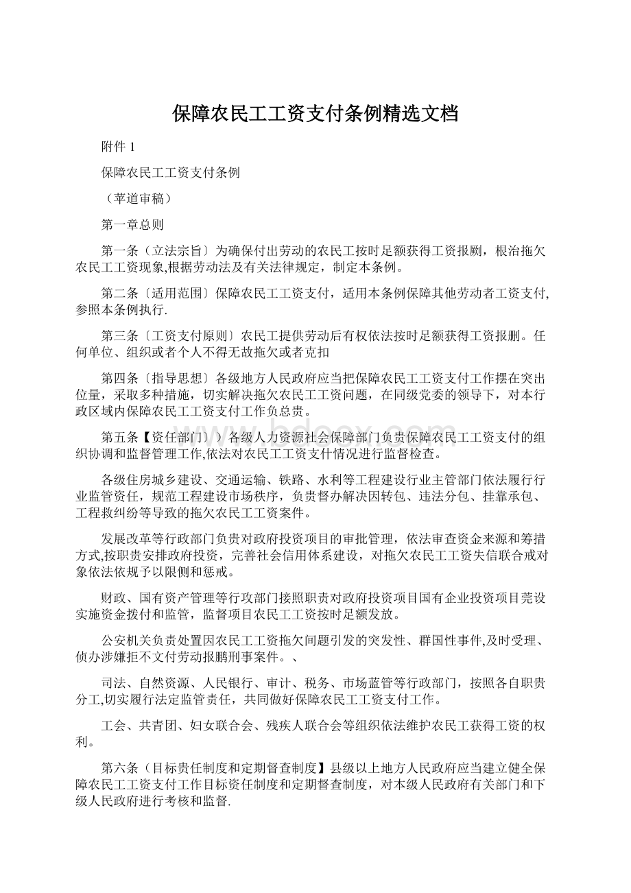 保障农民工工资支付条例精选文档.docx