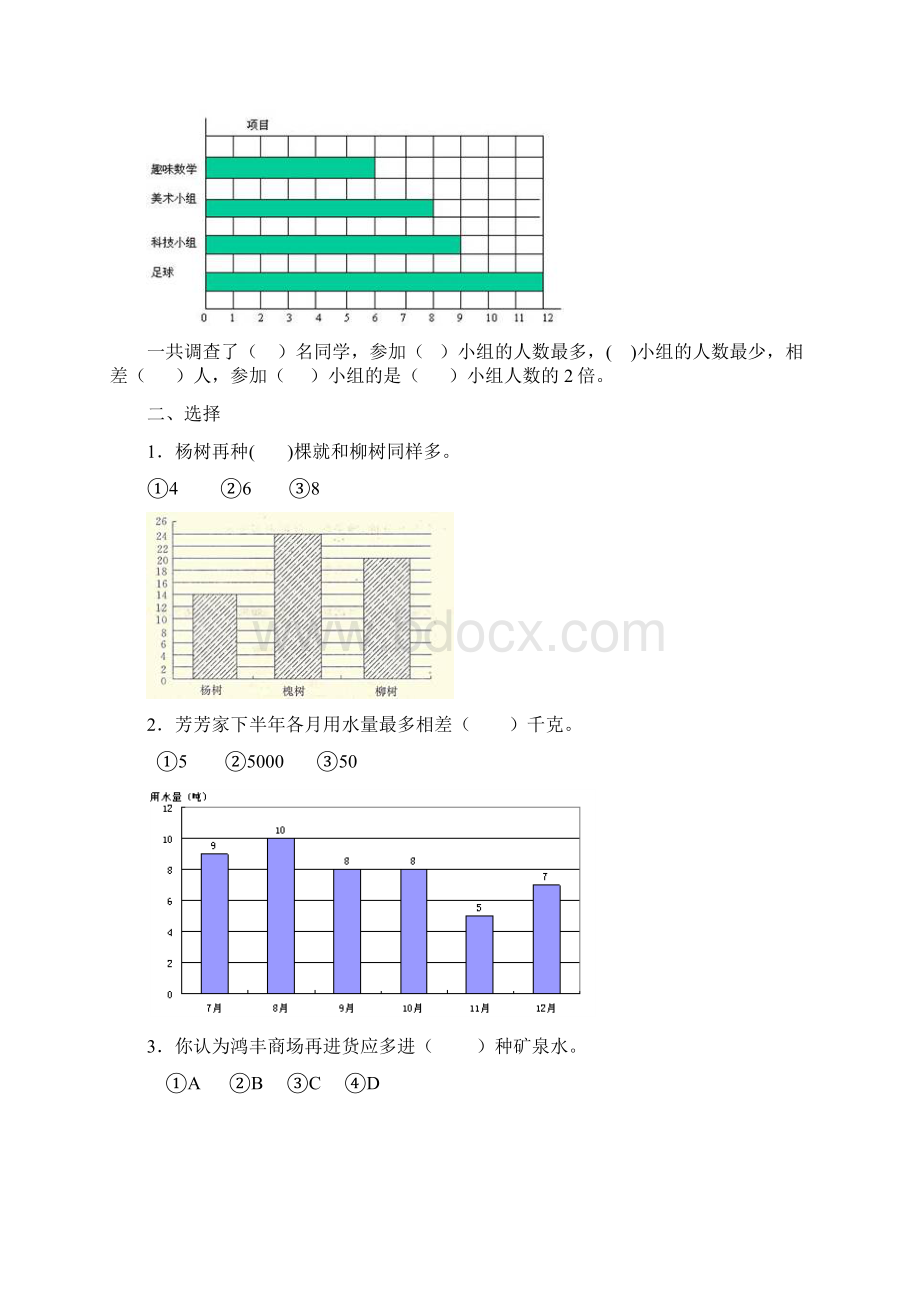 《条形统计图》习题精选.docx_第3页