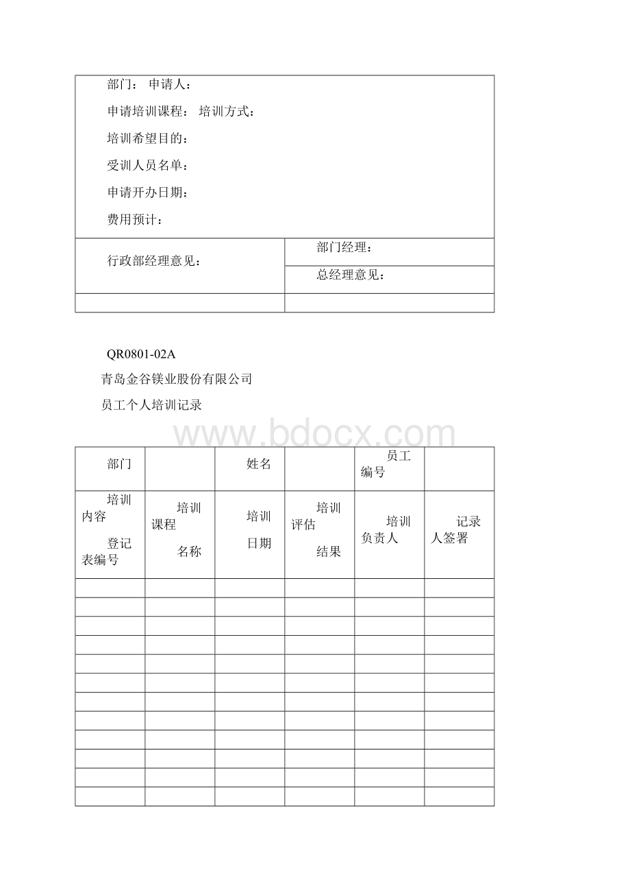 QP0801人力资源控制程序表格.docx_第2页