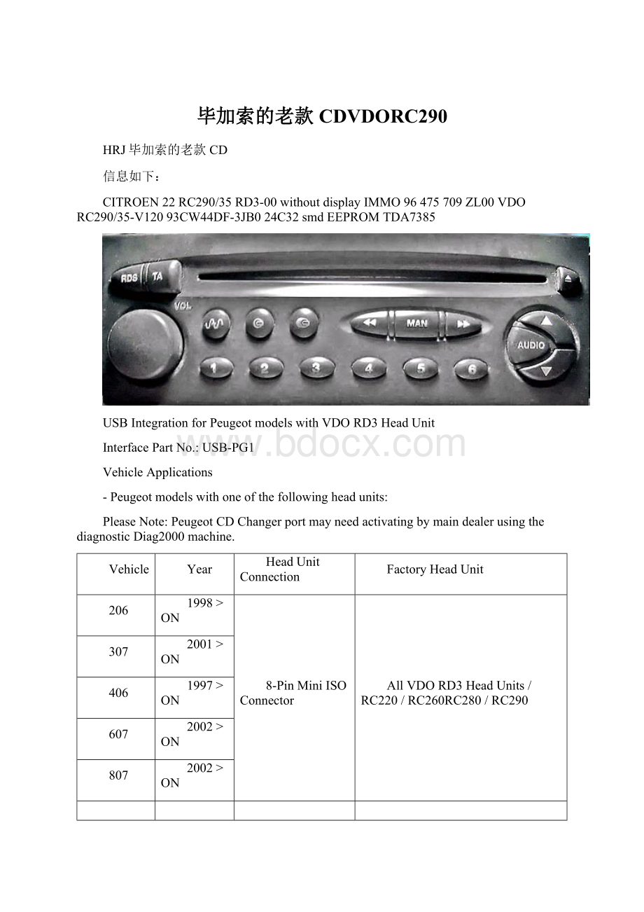 毕加索的老款CDVDORC290Word格式文档下载.docx